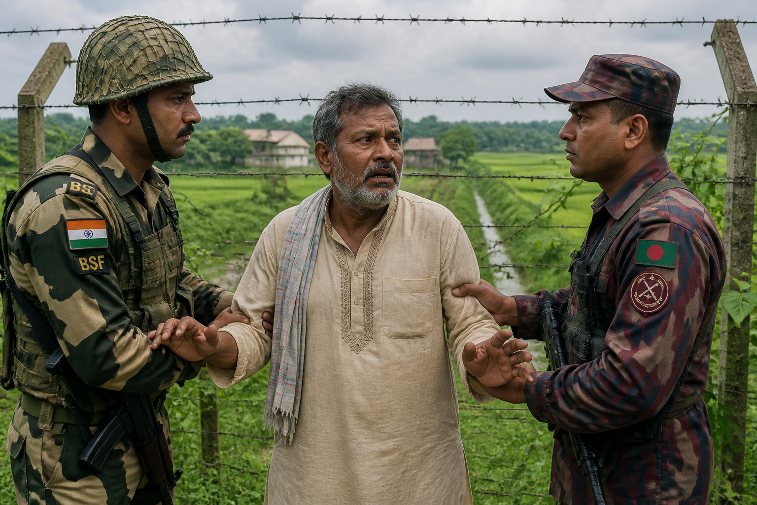 भारत-बांग्लादेश सीमा पर गतिरोध: व्यक्ति नो-मैन्स लैंड में फंसा