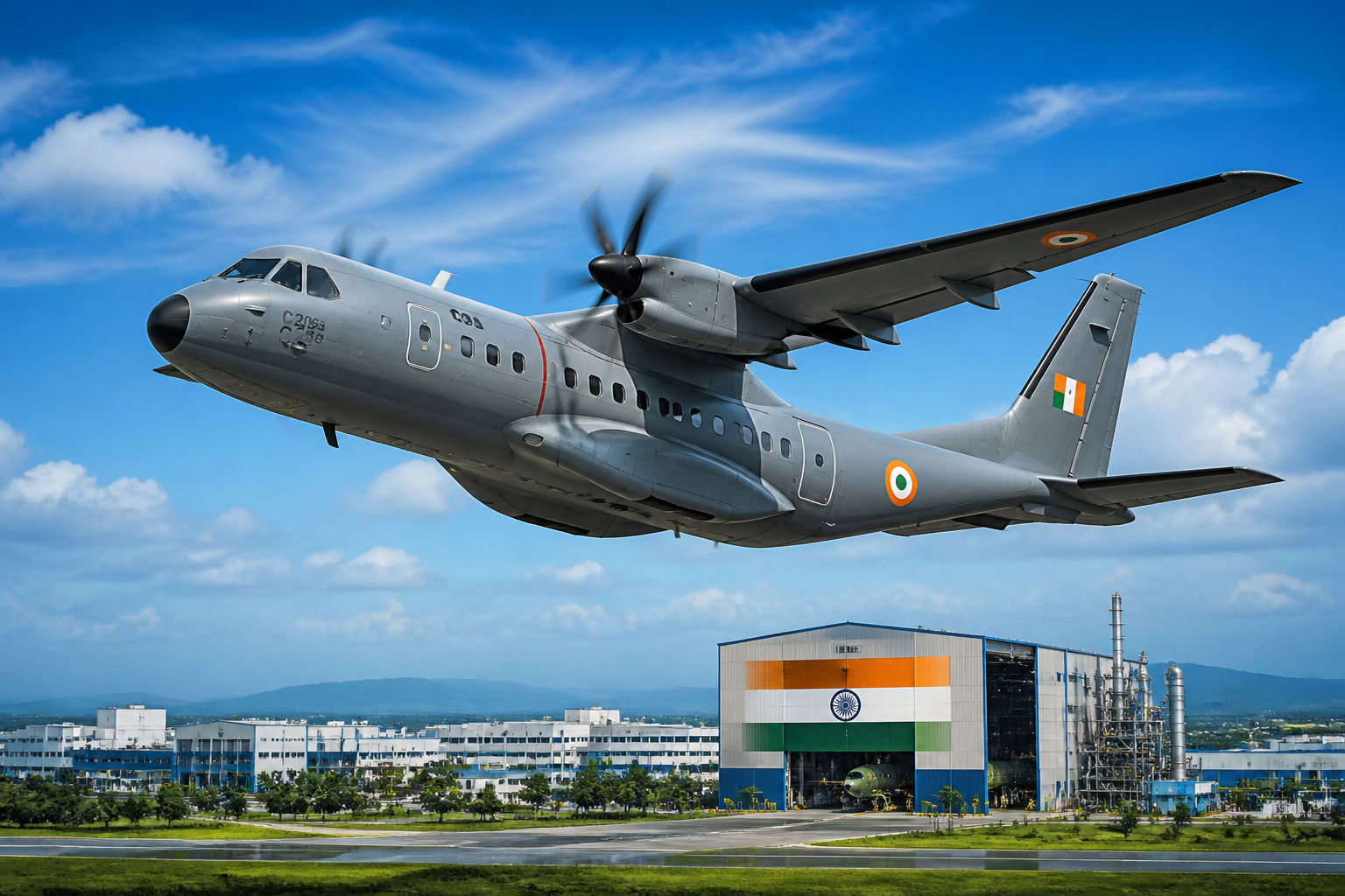 पहला भारत-निर्मित C-295 विमान ने अपनी पहली परीक्षण उड़ान सफलतापूर्वक पूरी की